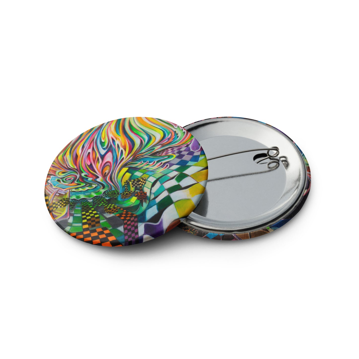 Set of 5 pin buttons: Checkers Series